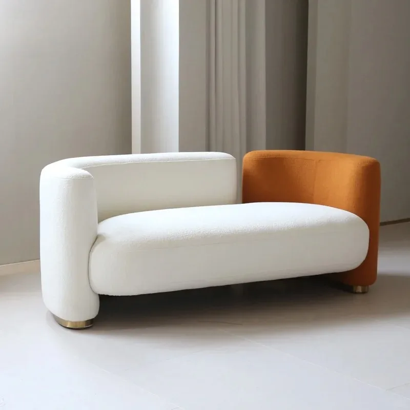 

Italian minimalist fabric Internet celebrity sofa Small apartment straight Living room Modern minimalist designer furniture
