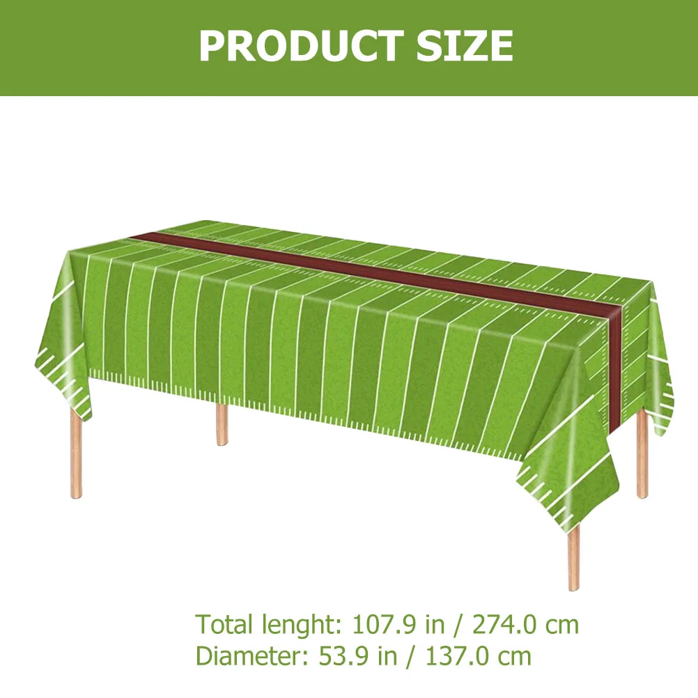 

1 set Football Tablecloth Disposable Rugby Banner Decorations for Birthday Party Supplies Sports Theme Wall Decor