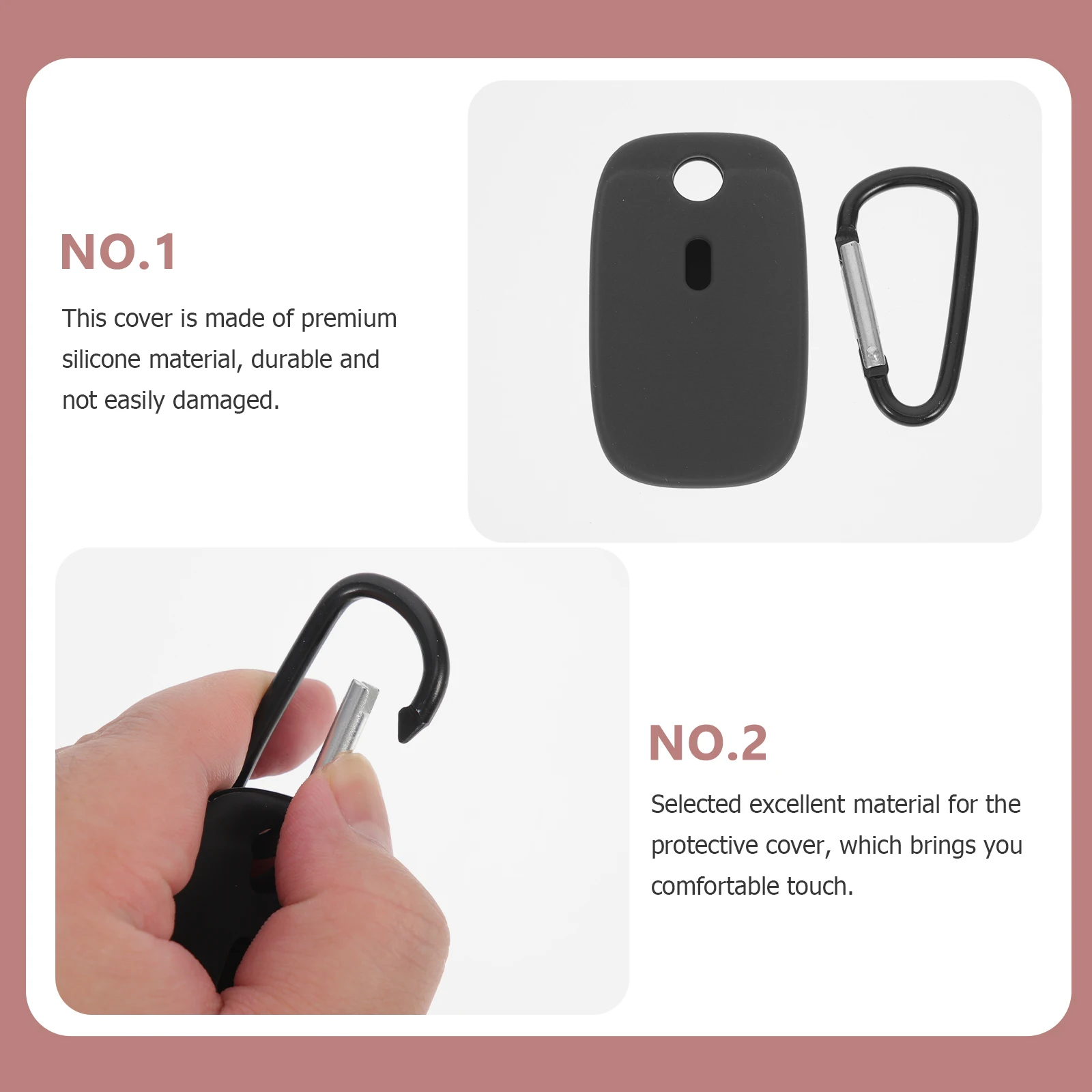 

2Pcs Silicone Protective Cover Simple Design Durable Silicone Tracker Case Protective Accessory Suitable for Tile Mate