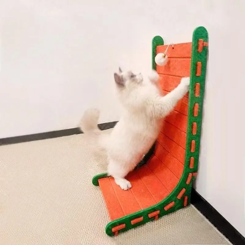 لوحة خدش للقطط على شكل حرف L قابلة للفصل أريكة للقطط مقاومة للاهتراء ومقاومة للخدش لعبة مخلب الطحن سرير للقطط