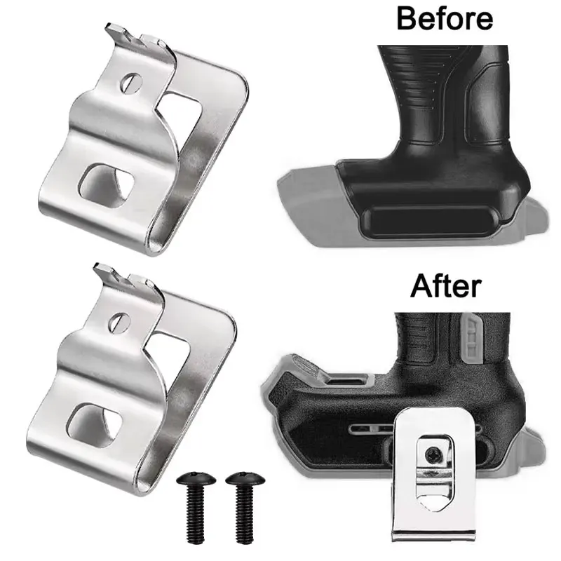 Gancho para Taladro Eléctrico, Compatible con Dewalt, Makita/Bosch/Milwaukee/Ryobi/Worx, para Taladros Inalámbricos de 18V, Clip para Sujetar Llaves, Accesorio para Herramientas