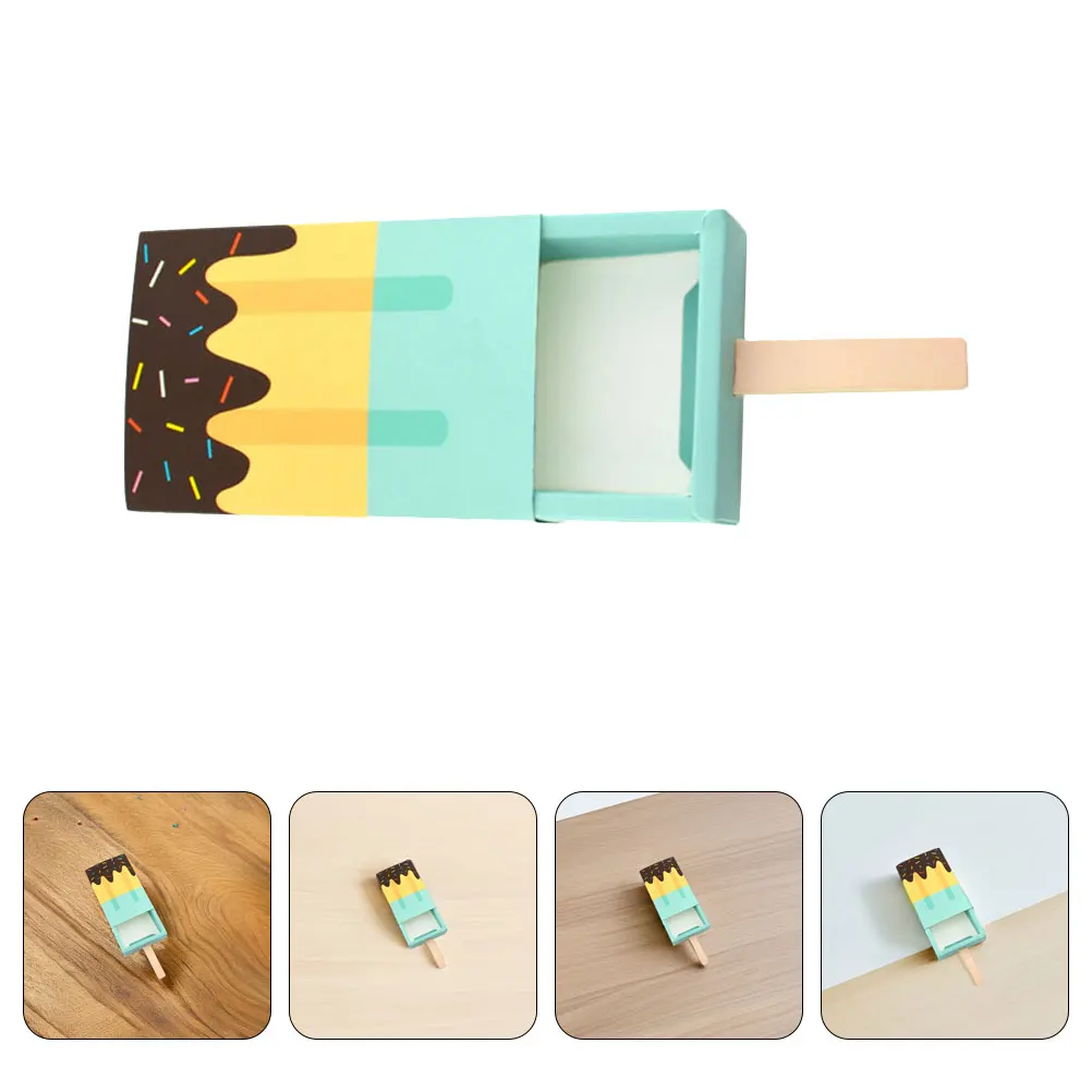 

50 Pcs Ice Cream Wedding Candy Box Drawer Type Storage Boxes Gift Shaped Container