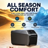 Climatiseur portable, 8000 BTU, climatiseur de camping 220V avec télécommande, compresseur silencieux pour tente, camping-car, caravane 5