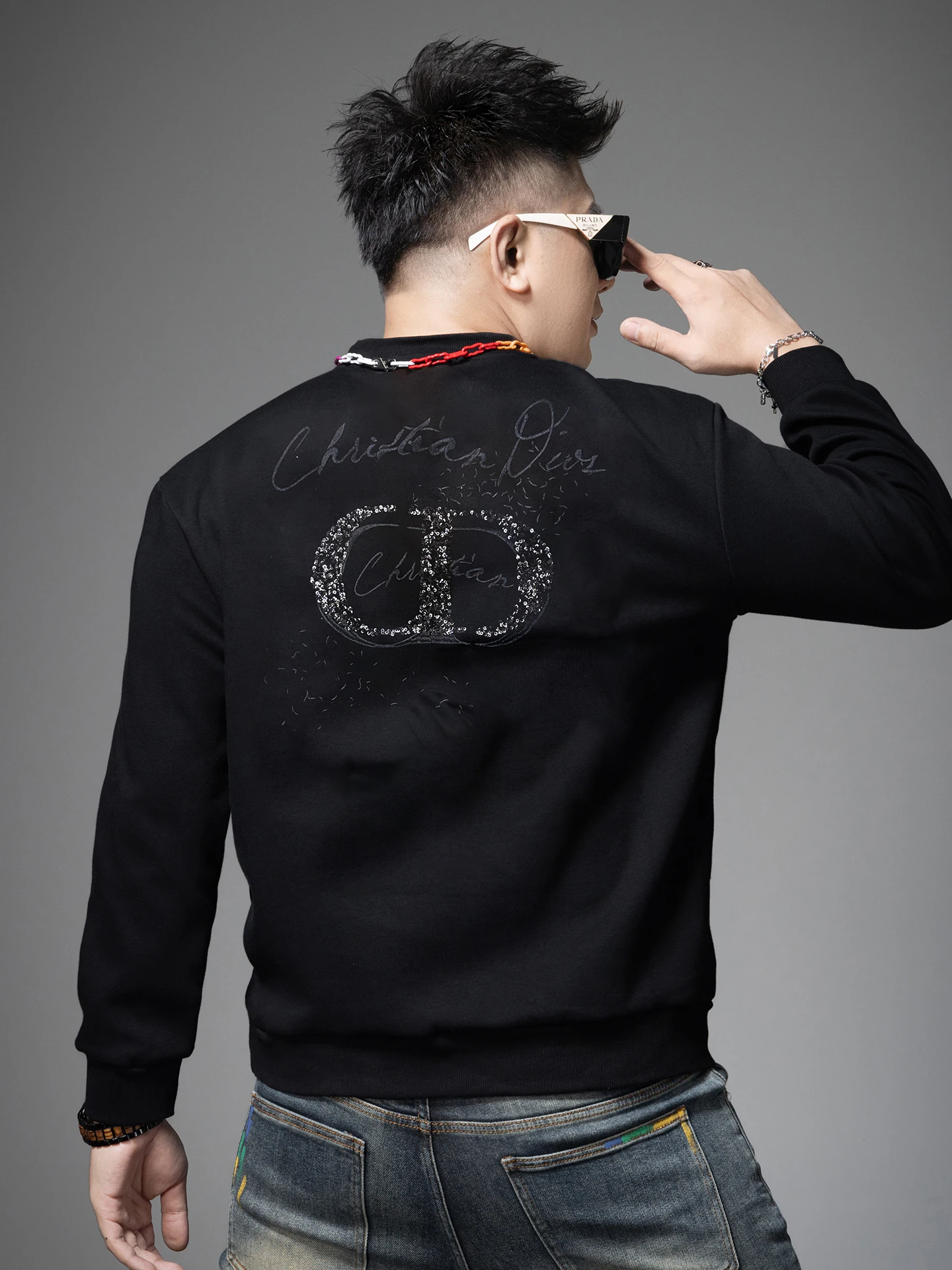 

Мужская толстовка свободного кроя с круглым вырезом и длинными рукавами, в американском стиле, повседневная верхняя одежда, удобная, из смесового хлопка и полиэстера