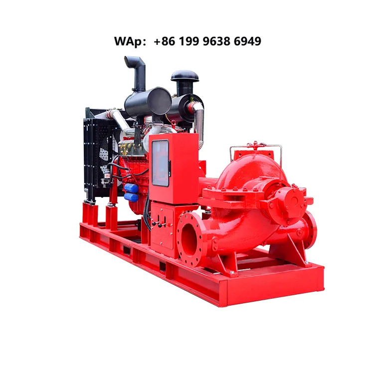 Large Flow Water Pump Horizontal Double Suction Fire Pumps High Water Pressure Fire Pump Centrifugal Pump Fire Fighting