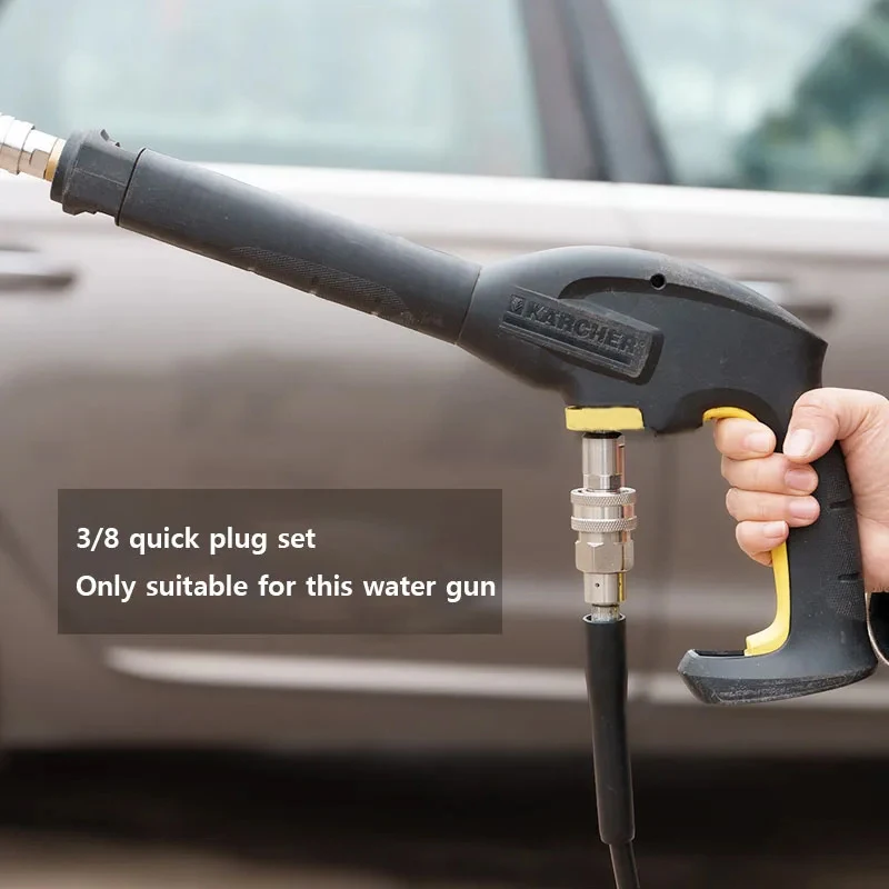 جهاز تنظيف يعمل بالضغط العالي محول 3/8 التوصيل السريع مجموعة خرطوم موصل سريع ل Karcher مدفع المياه مكافحة لف تحويل مشترك #3
