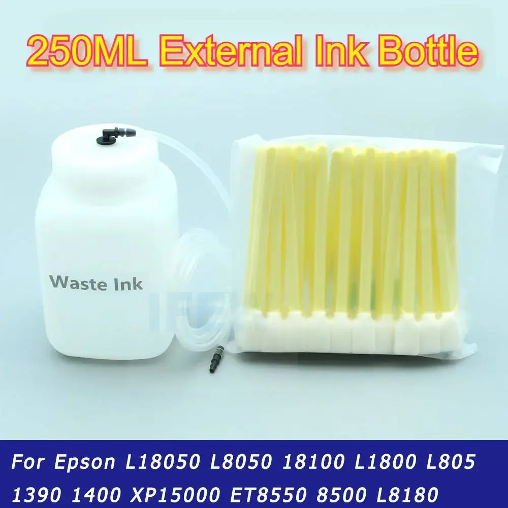 L8050 External Bottle Waste Ink DTF DTG UV Modified Printer Conversion Easy Maintanance with Tube for L18050 L8050 L1800 ET 8550