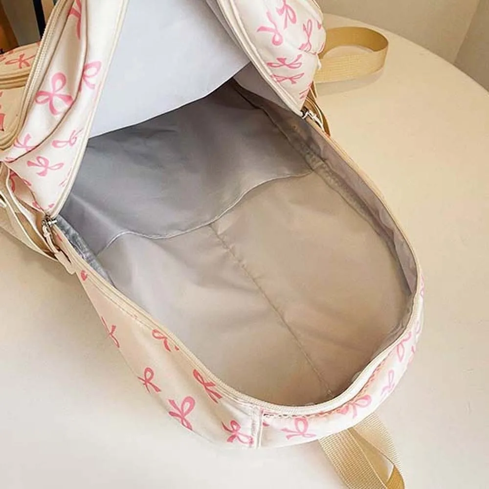 Tagesrucksack Dreiteiliges Schultaschen-Set Große Kapazität Lässiger Nylon-Schulrucksack mit Schleife Feste Gurtband-Umhängetasche Schultasche für Schüler – Detail 12