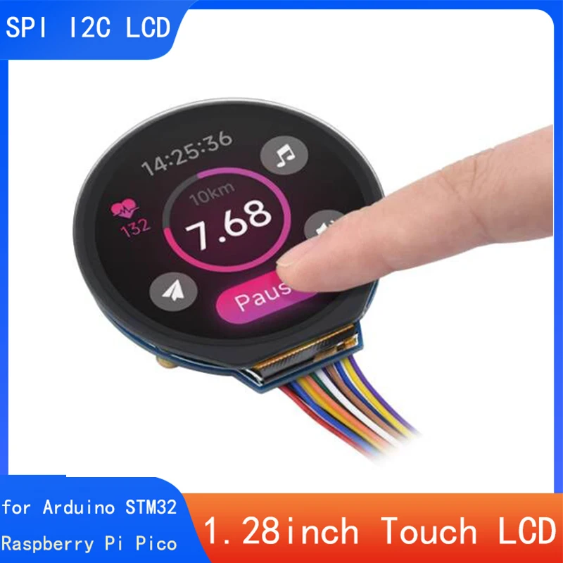 

1.28 Inch Round LCD Display With Touch 240×240 Resolution IPS SPI And I2C Communication For Raspberry Pi Pico