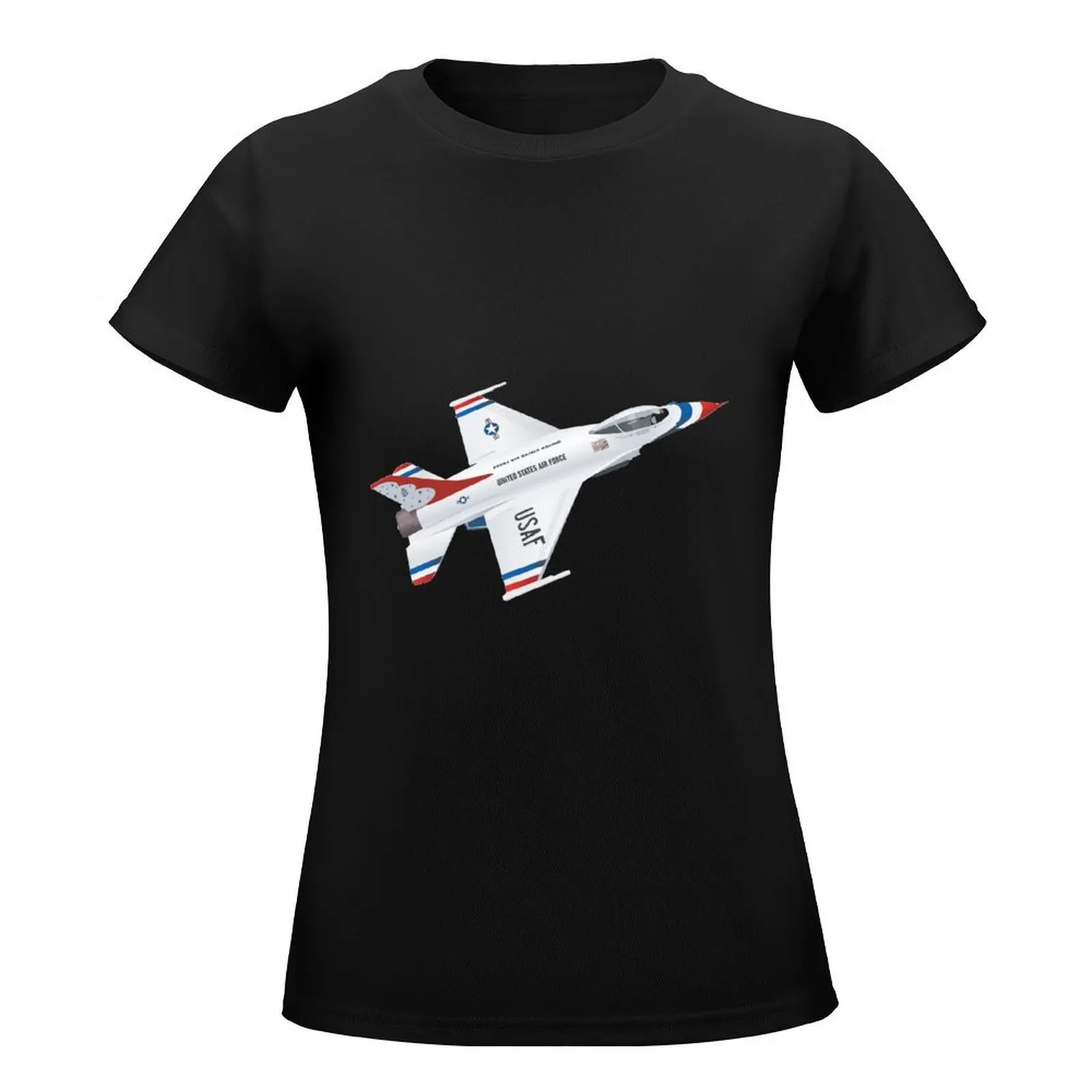 F-16: Thunderbirds T-Shirt plus size tops hippie clothes Female clothing Women t shirt