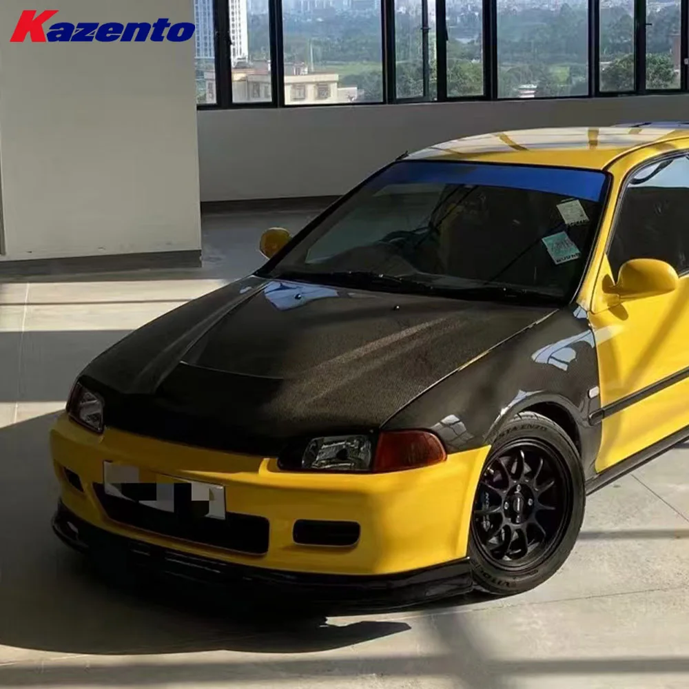For Honda Civic EG Hatchback 1992-1995 Carbon TP Style Front Vented Hood( Ocean freight is favorable, welcome to inqury)