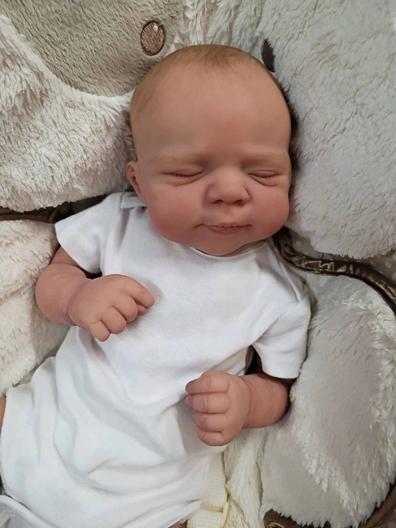 Risbecko Muñeca Reborn de 19 pulgadas, ya pintada, terminada, hecha a mano, bebé Preemie, recién nacido, juguete para niños, regalo, muñecas para niñas