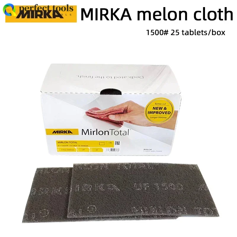 

MIRKA Original 25Pcs Grinding Card Vegetable Melon Cloth Baijeb Car Paint Spray Paint Polishing Grey Hand Sandpaper 1500 Grit
