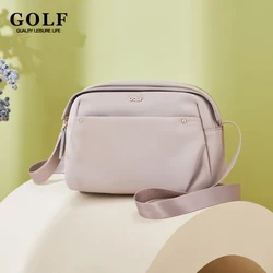 GOLF Casual Shoulder Bags for Women Black Waterproof Small Crossbody Bag with Wide Strap Oxford Messenger Travel Purse Handbags