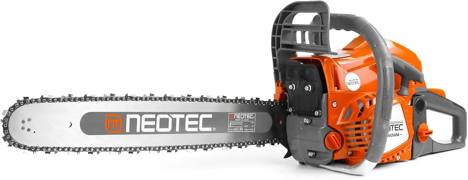 

Chainsaw Gas Top Handle Guide Bar 20", 62CC Power Chain Saw Chain Oil Heavy Duty for Forest Firewood Cutting, NCS6200A