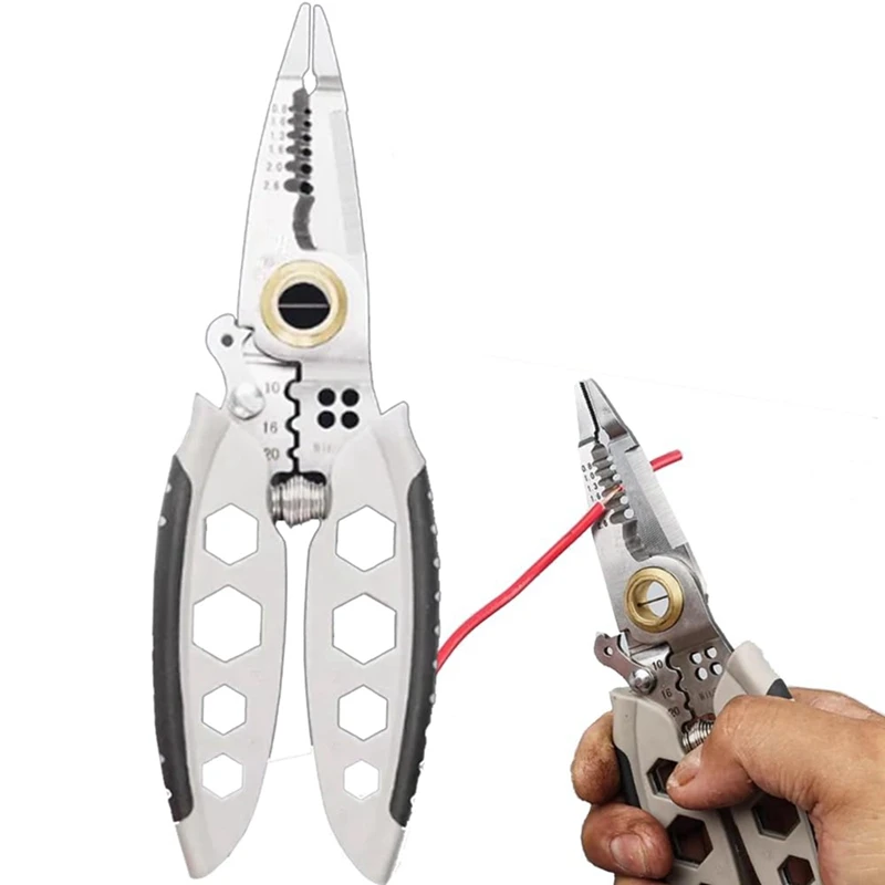 7 Inch Multipurpose Wire Stripper,Heavy Duty Electrical Wire Stripping Tool, Wire Strippers And Crimping Tool