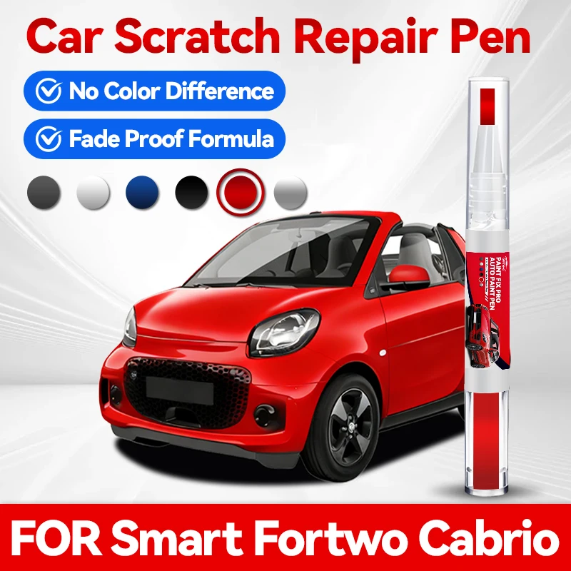 

Ручка-карандаш для подкраски колесных дисков Hot Wheel 2026 для Smart Fortwo Cabrio, средство для ремонта царапин, аксессуары для авто, черный, Cool S