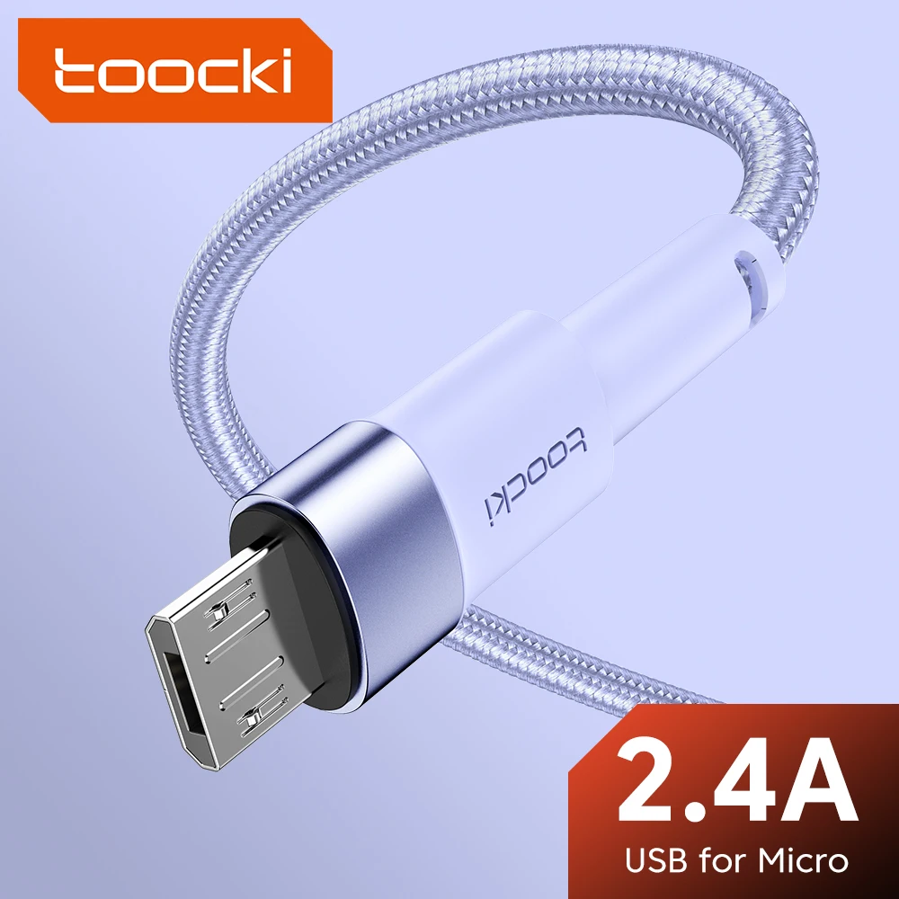 

Toocki 2.4A Micro Usb Cable Fast Charging Charger For Huawei Xiaomi Samsung Android Mobile Phone Charge USB 2.0 Cable