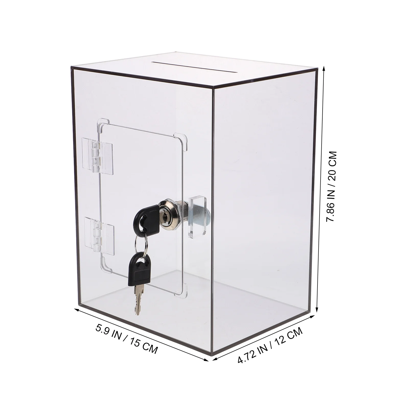 Acryl Donatie Box Lock Duidelijk Stembiljet Suggestie Ticket Brief Klacht Brievenbus Stemopslag Afsluitbare Box Donatie Dozen