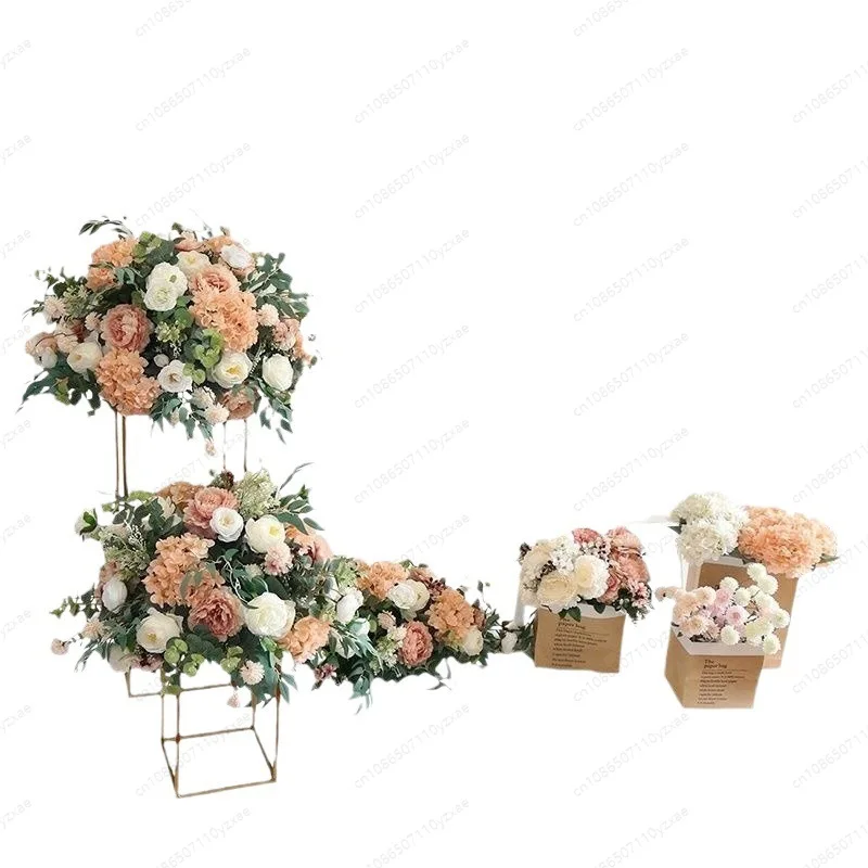

Artificial Flowers For Wedding Decoration Party Stage Display Cornor Flowers Backdrop Home Festival Decor Floral Ball