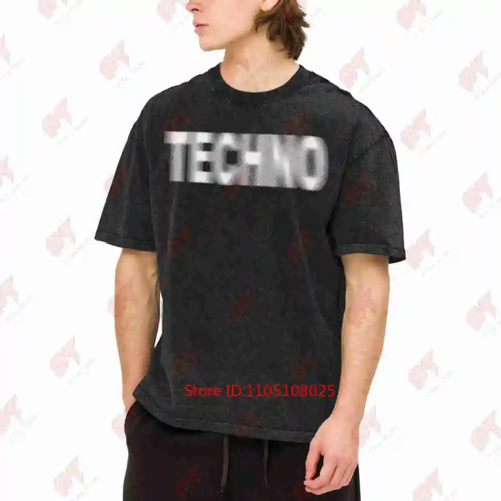 Techno Raver DJ Party Vintage Washed Tee Pure Cotton T-Shirt