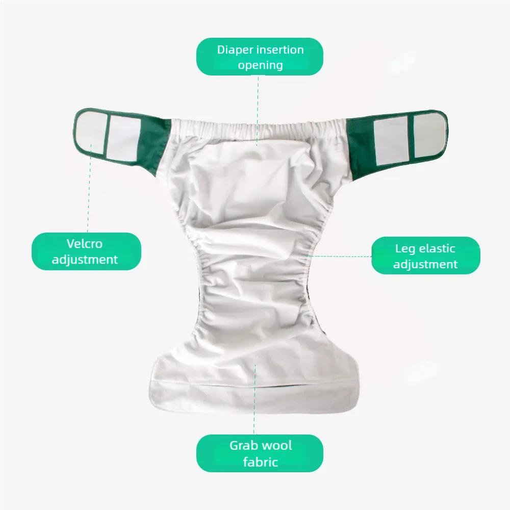 سروال سلس البول كبير قابل للتعديل وقابل لإعادة الاستخدام للبالغين من AIO - مقاوم للتسرب أثناء النوم، مناسب للرجال/النساء، والمستخدمين المسنين والمعاقين