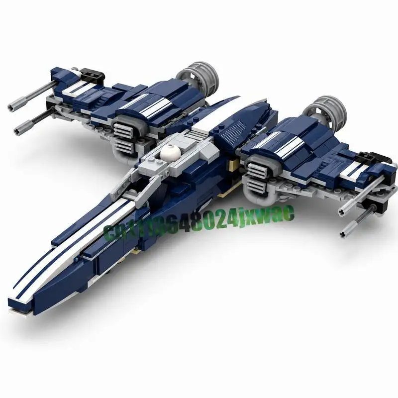 716Parts Mustang Starfighter Space Fighter Aircraft Model Custom Building Blocks MOC DIY Assembly Educational Toy Popular Gifts