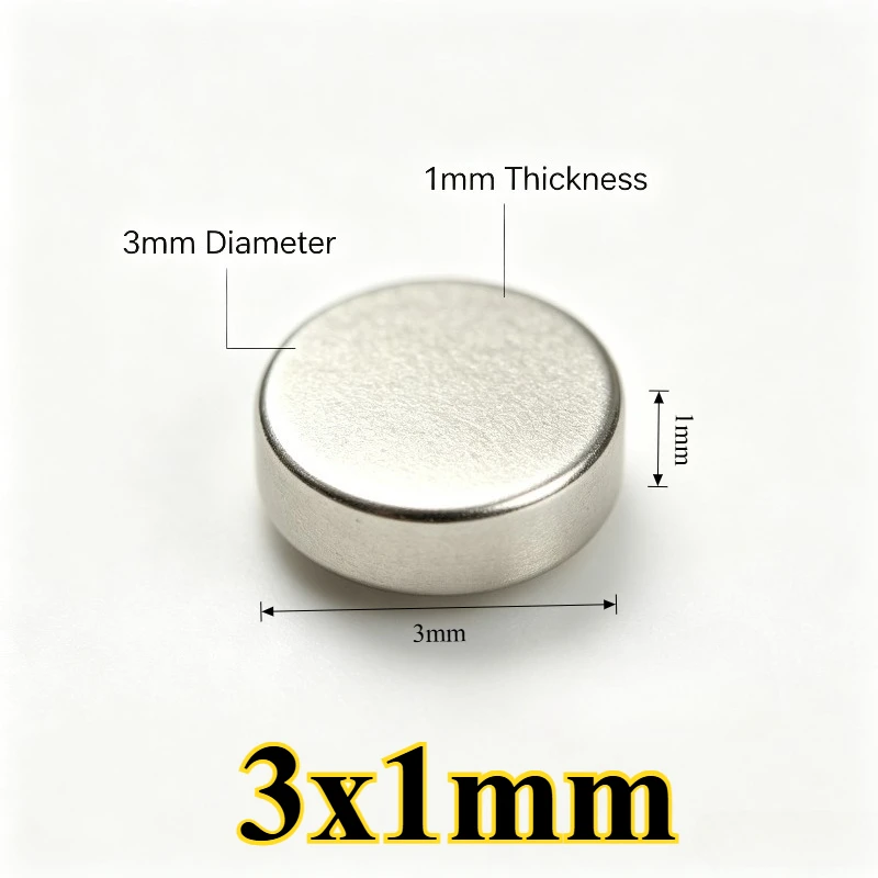 N35 3x1mm Round Disc Neodymium Magnet Small Tiny Magnets for Fridge Office Paper Fixing DIY Handmade Crafts 3*1mm