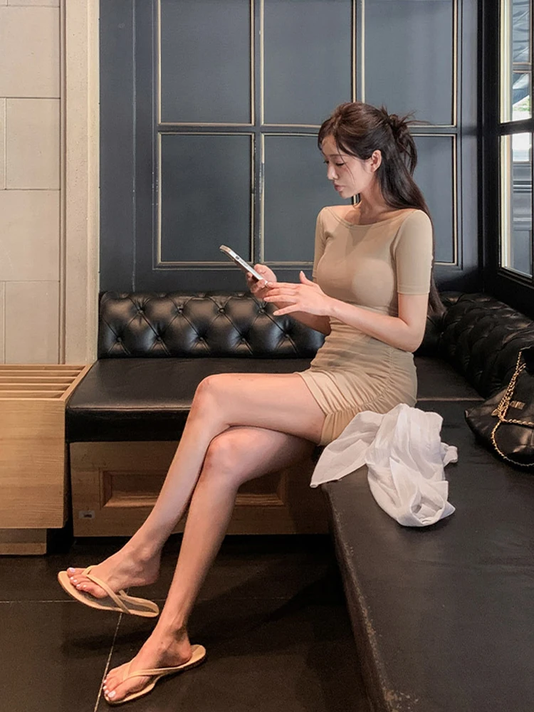 Sexy Plissee Slim ort Sve Dr Sommer Enger Schlankheitsrock Spicy Girl ort Rock Pendeln Koreanische Sle Modalfaser Poly...