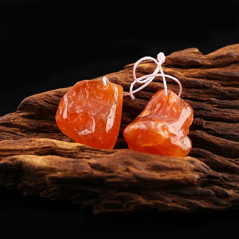 Naturstein Orange Achat Ohrring Perlen, Modeschmuck Ohrringe Zubehör für Frauen 19x13x8mm 5g