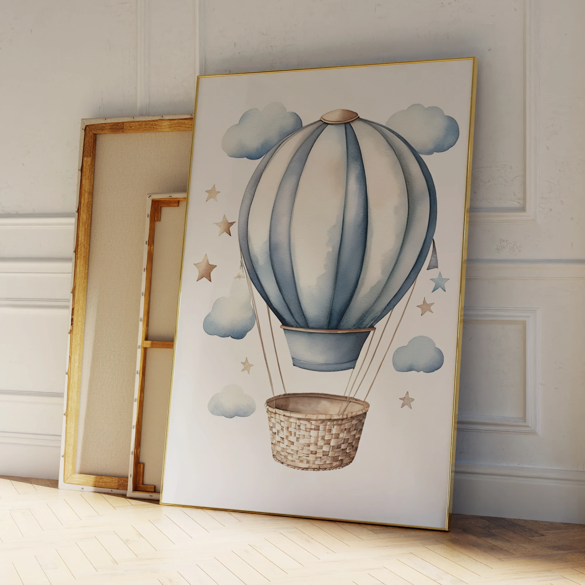 Cartoon Children Airplane Helicopter Hot Air Balloon Wall Art Prints Canvas Painting Poster Picture For Living Room Home Decor