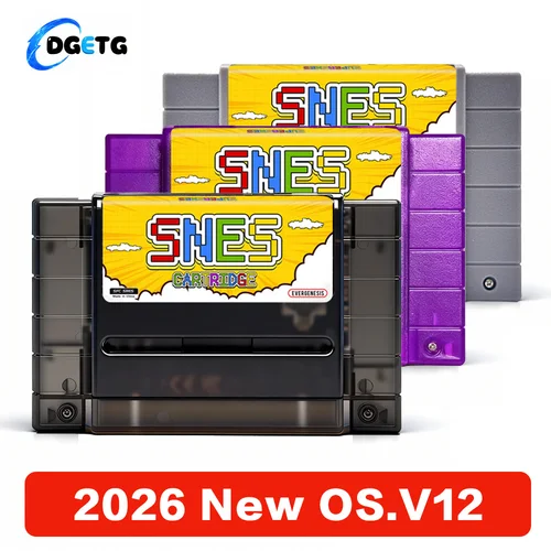 Imagen 1 del producto Tarjeta de juego SNES 2026 V12 3000 en 1 con tarjeta TF de 8GB, cartucho de juego SFC para consola de juegos SFC Super Famicom US, accesorios de juego