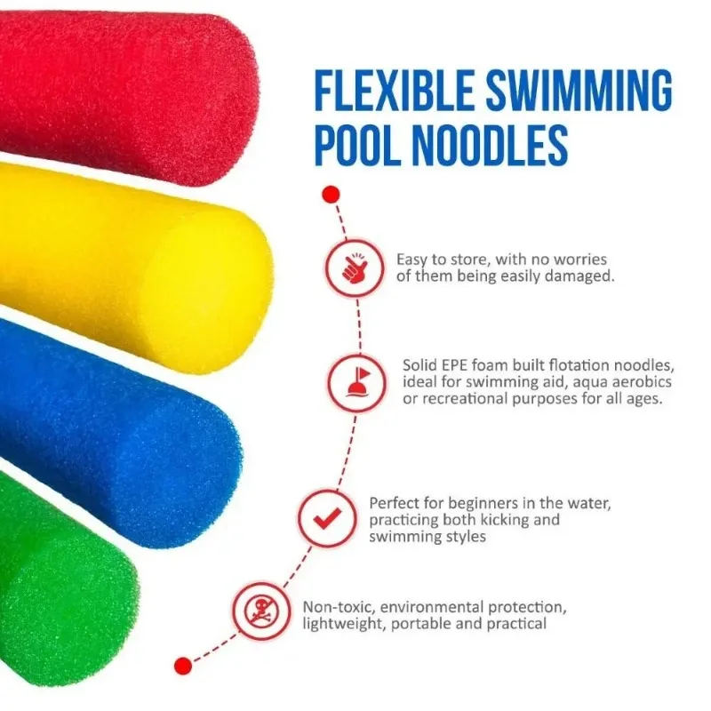 Swimming Pool Noodle Float Aid Swim Noodles Ring Foam Buoyancy Stick Useful For Kids Adult Pool Play Outdoor Accessories