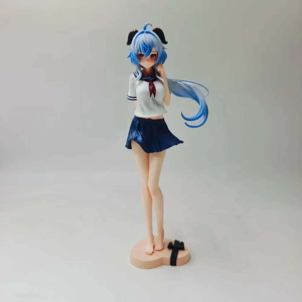 

Anime Ganyu School Uniform PVC Action Figure Collectible Model Doll Toy 25CM