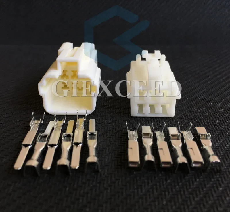 2 Sets 6 Pin 7282-1068 7283-1068 Female Male Fuel Injector Plug AC Assembly Automotive Connector