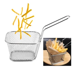 8Pcs Mini Stainless Steel Chips Deep Fry Baskets Food Presentation Strainer Potato Cooking Tool