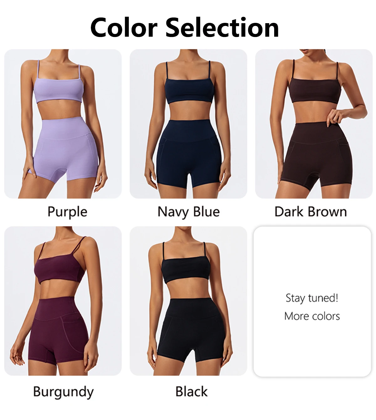 Sommer Damen Zweiteiliges Fitness-Set, Sport-BH und Shorts, Schnelltrocknende Yoga-Kleidung, Sport-BH-Anzüge – Detail 2