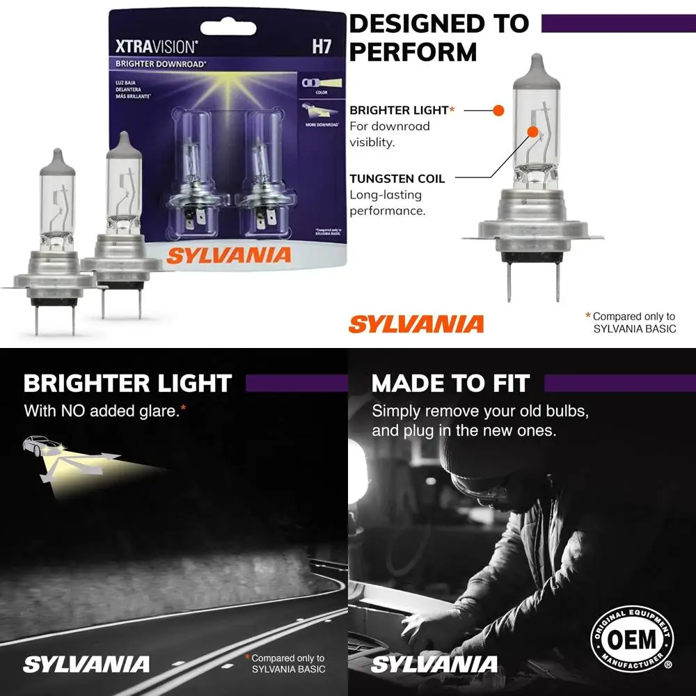 

- H7 XtraVision - Высокопроизводительная галогенная лампа для фар, замена дальнего света, ближнего света и противотуманной лампы (контактные 2 лампы)