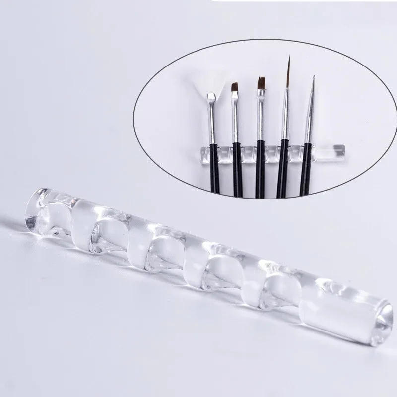 

Transparent Acrylic Pen Holder Simple Style Painting Brush Holder Stand Display Office Supplies Desk Accessories 5 Grid