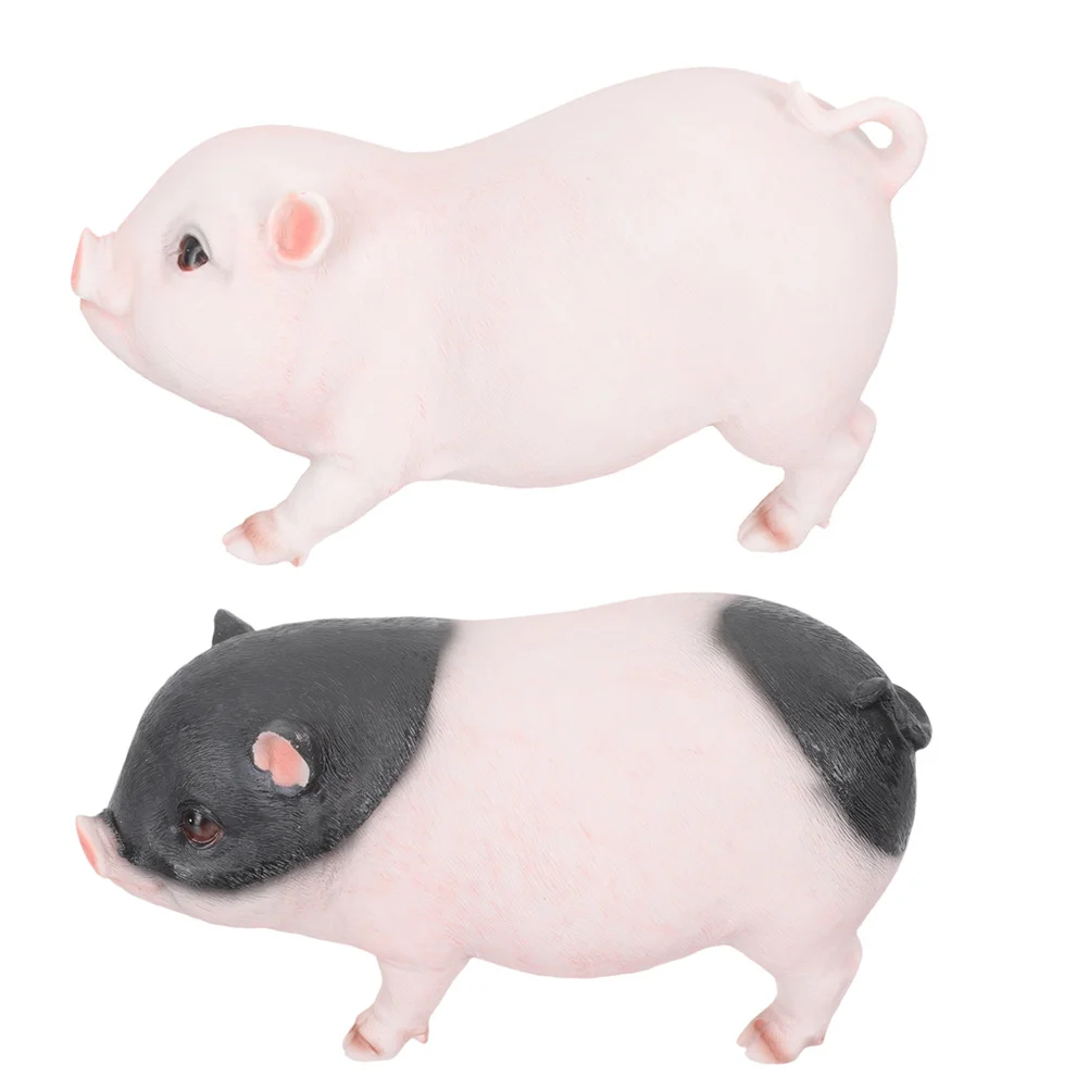 

2Pcs Unique Pig Shaped Resin Craft Rational Size Design Exquisite Creative Home Office Tabletop Decoration Safe