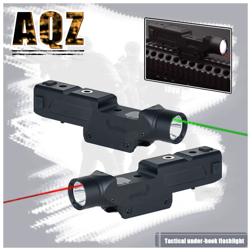 

MLOK Green/red Laser Sight with 1000 Lumens Flashlight, Compatible with 20mm Picatinny Rail, Aluminum Tactical Rifle Beam