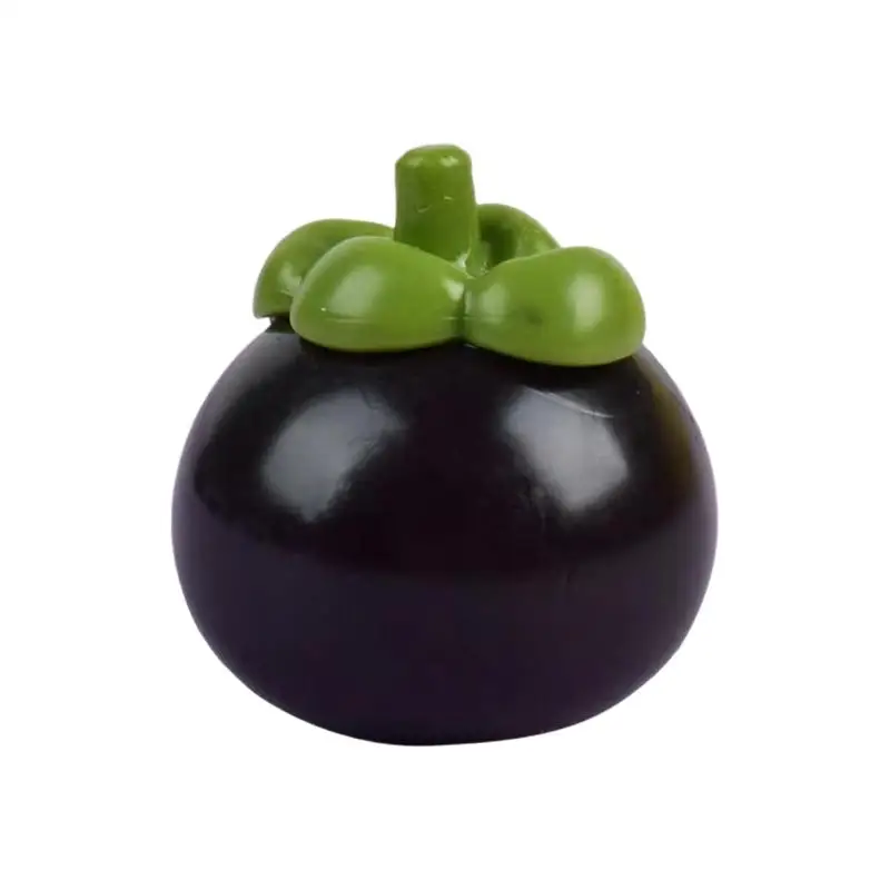 Mangosteen Squeeze Toy Cute Simulation Mangosteen Soft Pinch Toys Mangosteen Squeezing Toy Slow Rising Fruit Pinch Joy For