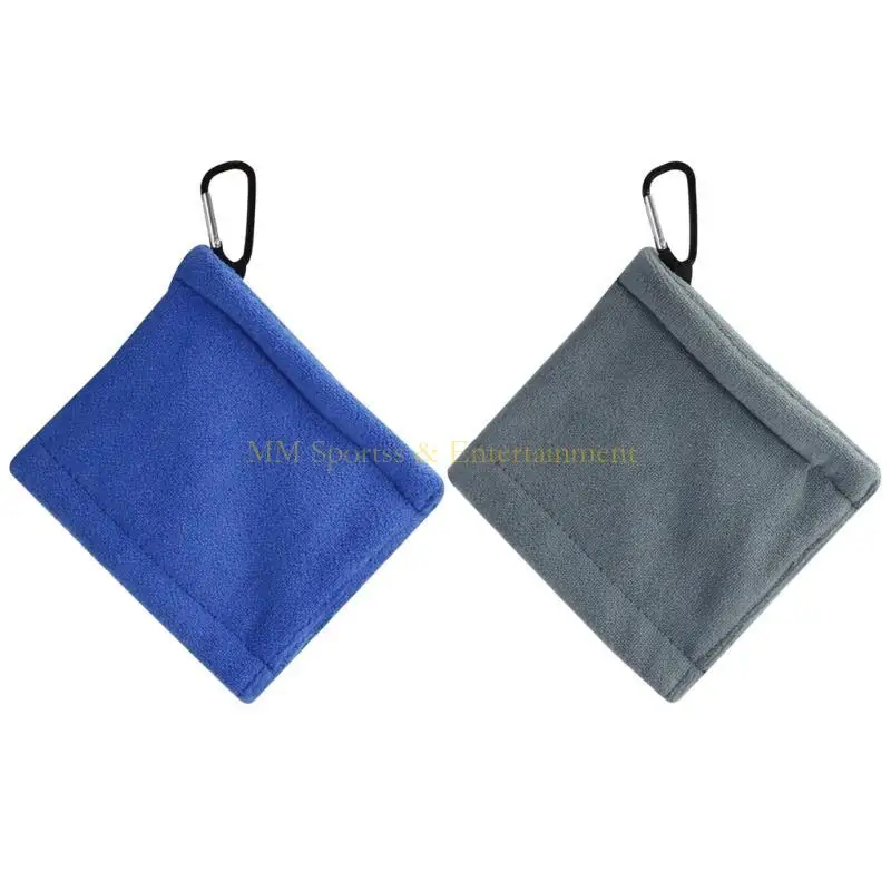 

31BE Golf Towel Microfiber Wipe Cleaner Golf Head Cleaning Tools with Carabiner Hook Resistance Clip Golf Club Wiping Cloth