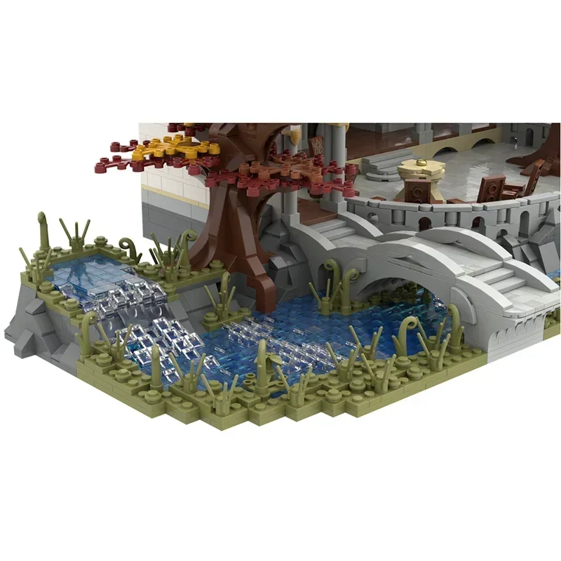 Anelli magici Film Moc Mattoni da costruzione Splendido modello di sala conferenze Tecnologia Blocchi Regali Street View Giocattolo Set fai da te Assemblaggio