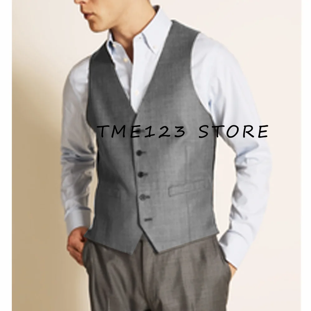 Men's Solid Color Casual Vest Formal Man  Suit Male Elegant Suits for Men Vests for serge