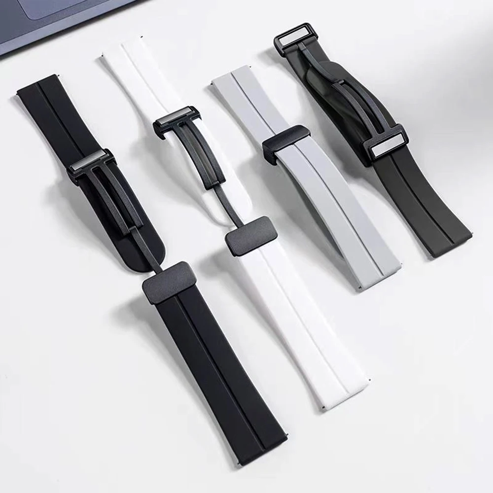 20 مللي متر 22 مللي متر مشبك مغناطيسي سيليكون حزام ل Garmin Venu 4 3 Sq 2 Forerunner 165 265 570 255 245 Vivoactive 6 سوار معصمه #3