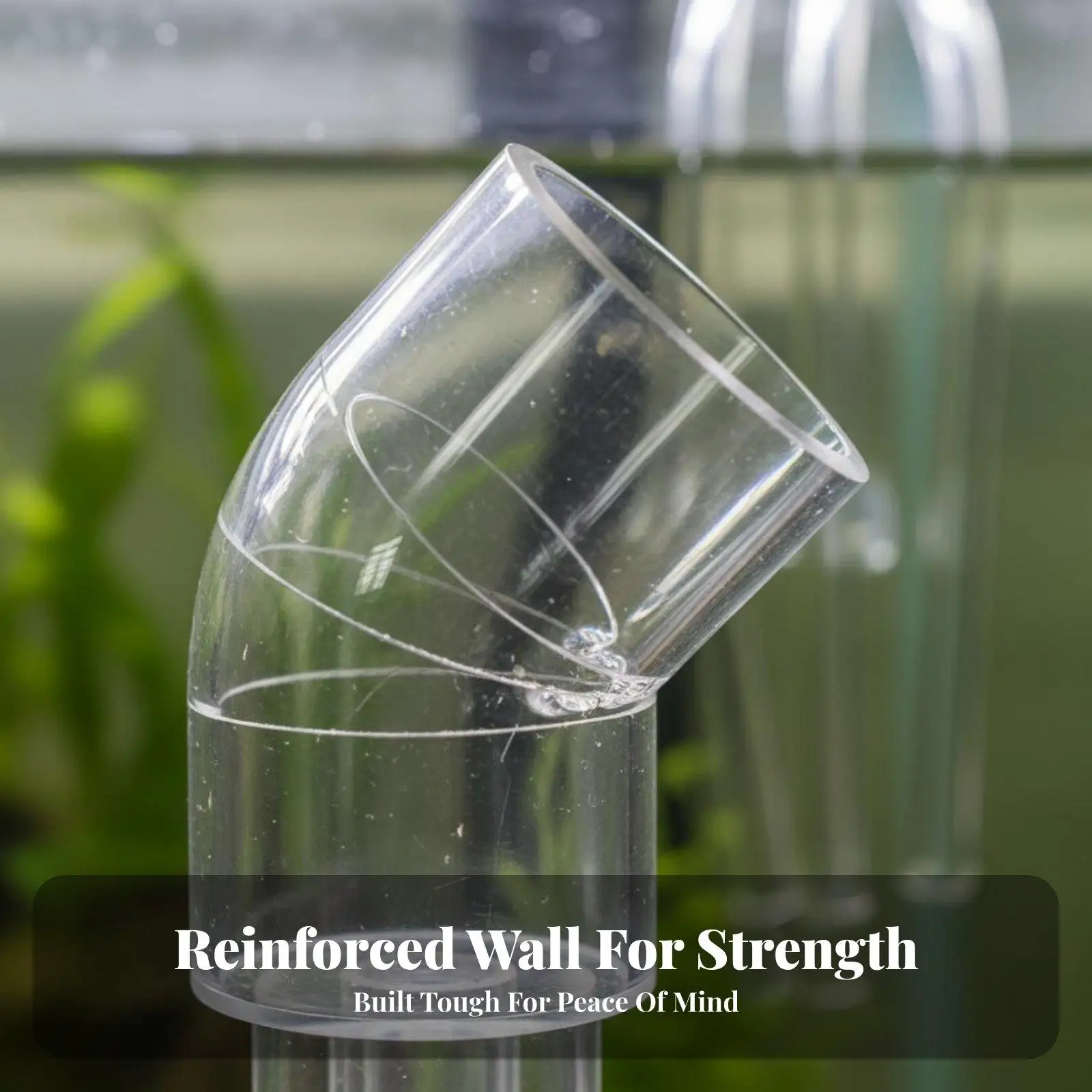 Transparent Aquarium Elbow Pipe Joint High-visibility Acrylic Modular Plumbing Accessory for Tank Water Circulation - view 2