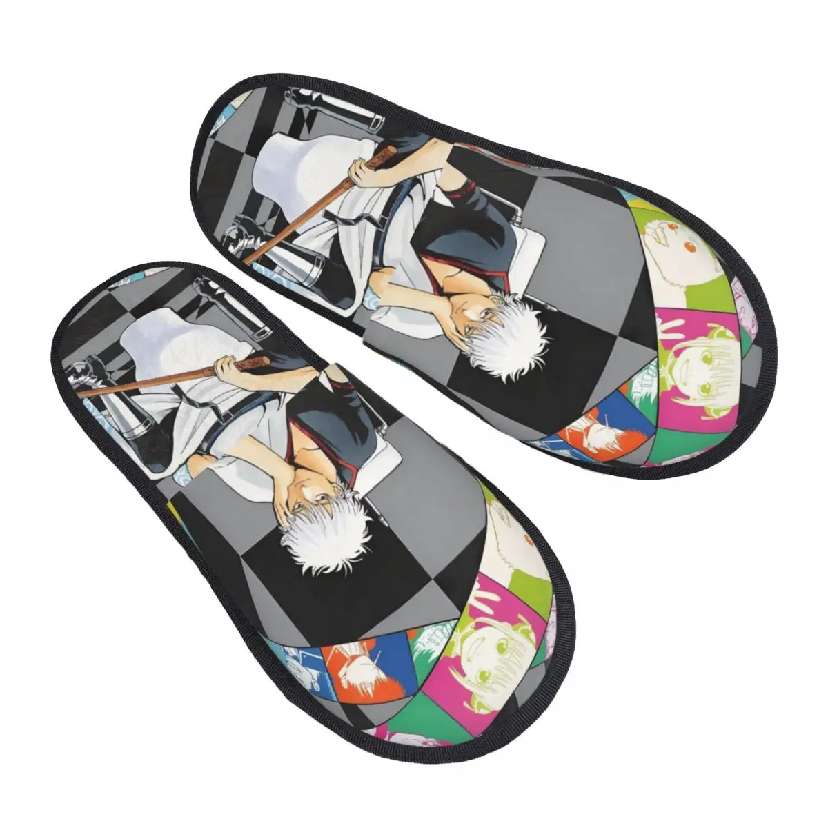 

Custom G-Gintamaes Comics Soft Memory Foam House Slippers Women Mangas Comfy Warm Anti-Skid Slipper