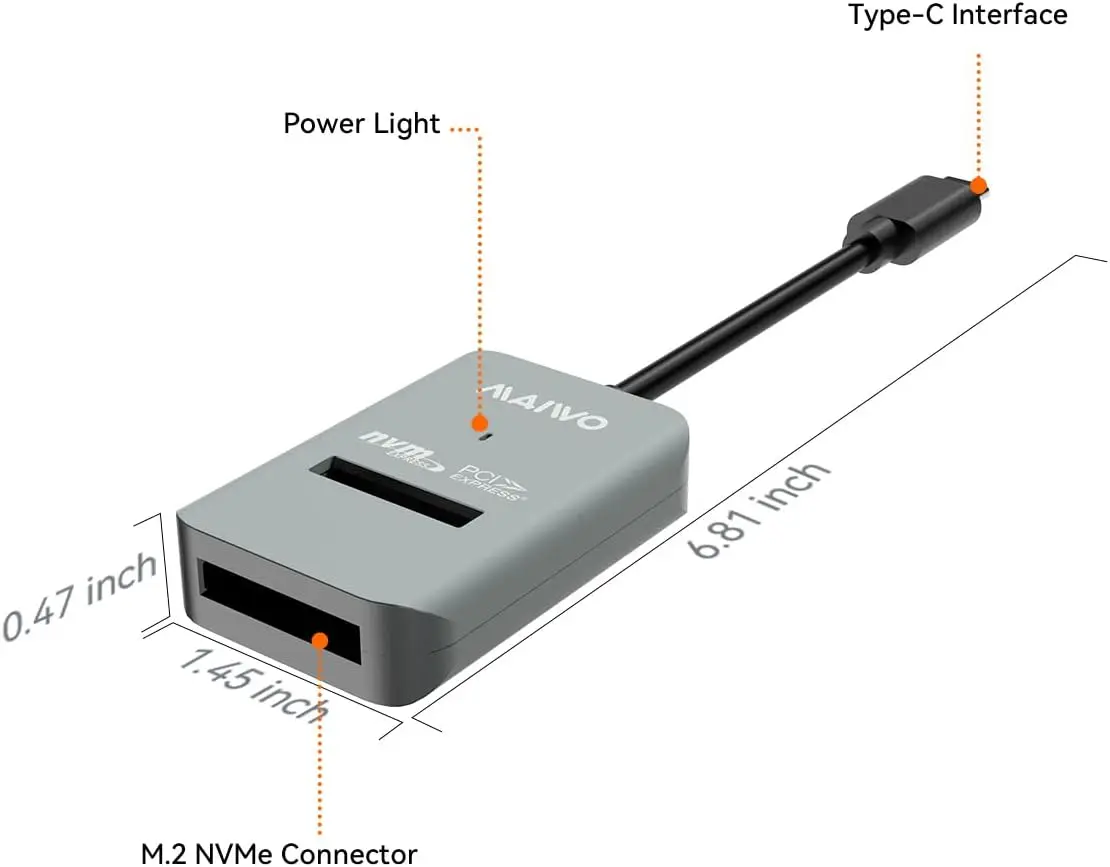 Imagem -06 - Steam Deck Externo Solid State Drive Enclosure Converter M.2 Nvme Pcie M-key Ssd para Adaptador Usb Chip Jms583 2230 2280 2280