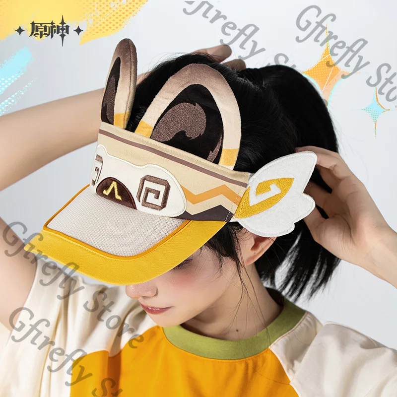 Genshin Impact อะนิเมะคาวบอยเบสบอลหมวก Kachina topee หมวกผ้าฝ้ายหมวก sunhat อย่างเป็นทางการคอสเพลย์หมวกเครื่องแต่งกายเครื่องประดับ